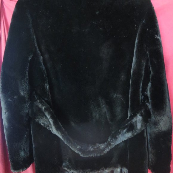 Authentic Sheared Black Beaver Fur Jacket Headband Belt - Picture 7 of 13